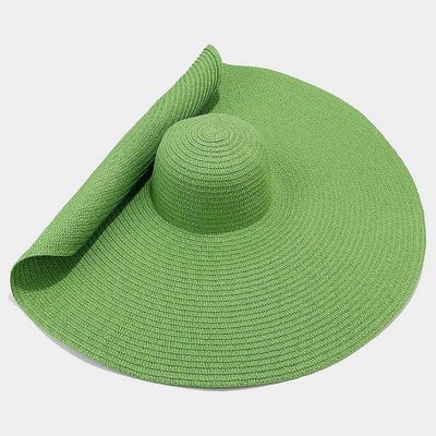Impression à écran de soie chapeau de paille pliable pour femmes pour l'été décontracté