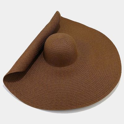 Impression à écran de soie chapeau de paille pliable pour femmes pour l'été décontracté