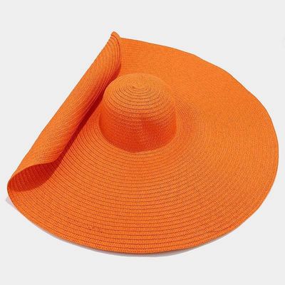 Impression à écran de soie chapeau de paille pliable pour femmes pour l'été décontracté