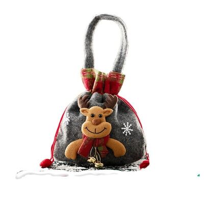 Sac de poupée en 3D avec poignée de Père Noël OEM/ODM Acceptable Sac de bonbons de Noël