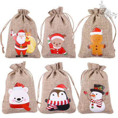 Sacs de jute à cordes de Noël acceptés OEM/ODM pour les besoins quotidiens de la vie scolaire