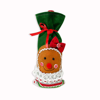 Bouteille de vin de Noël Couvre sac Homme de neige Père Noël Bouteille de champagne Couvre manche Joyeuse année de Noël Décorations de table