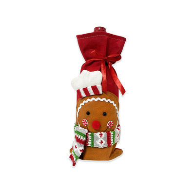 Bouteille de vin de Noël Couvre sac Homme de neige Père Noël Bouteille de champagne Couvre manche Joyeuse année de Noël Décorations de table