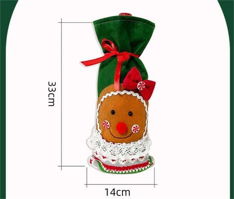 Bouteille de vin de Noël Couvre sac Homme de neige Père Noël Bouteille de champagne Couvre manche Joyeuse année de Noël Décorations de table
