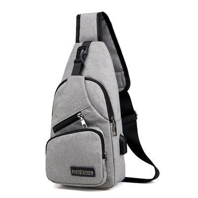 Fermeture à fermeture à glissière, charge USB, sac à dos anti-vol pour hommes en court voyage