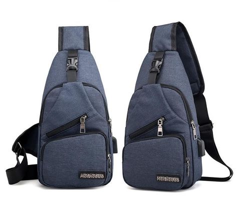 Fermeture à fermeture à glissière, charge USB, sac à dos anti-vol pour hommes en court voyage
