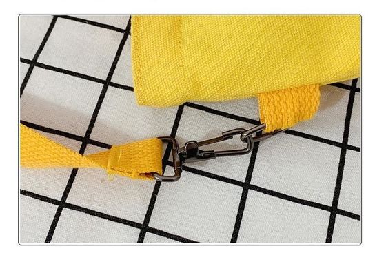 Légende d'autruche sur toile épaule portable jaune sac à main imprimé sur mesure