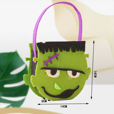 Sac à main non tissé d'Halloween avec des accessoires de décoration en tissu en poivre fantôme