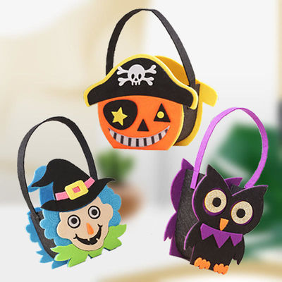 Sac à main non tissé d'Halloween avec des accessoires de décoration en tissu en poivre fantôme