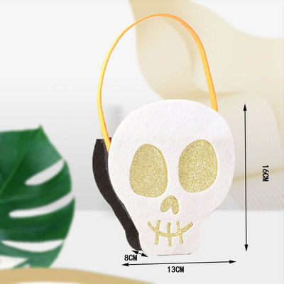 Sac à main non tissé d'Halloween avec des accessoires de décoration en tissu en poivre fantôme