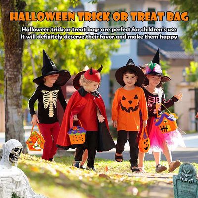 Sac à main non tissé d'Halloween avec des accessoires de décoration en tissu en poivre fantôme