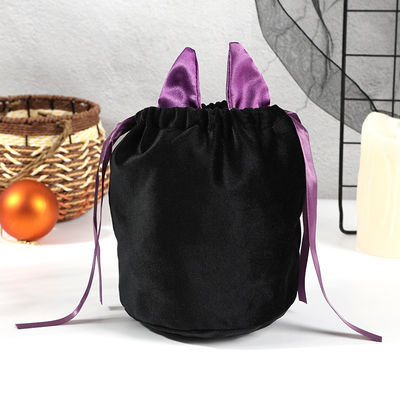 OEM/ODM Acceptable Sac à chauve-souris d'Halloween avec décoration de sac à cordes et cadeau de bonbons orange