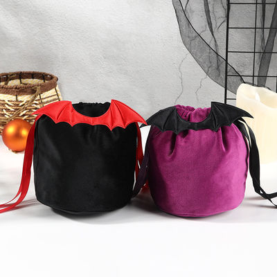 OEM/ODM Acceptable Sac à chauve-souris d'Halloween avec décoration de sac à cordes et cadeau de bonbons orange