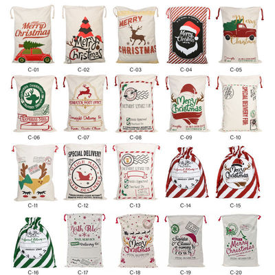 2023 cordes à cordes 50x70 Enfants doux Sac de Noël rouge avec corde Toutes les saisons OEM / ODM Acceptable