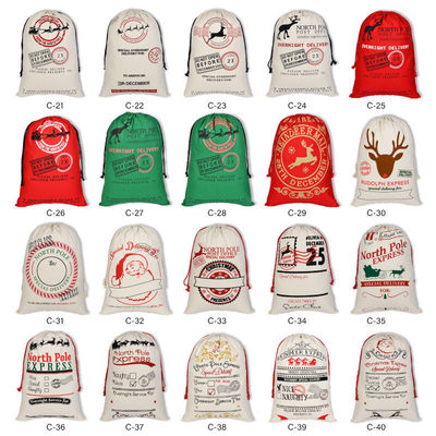 2023 cordes à cordes 50x70 Enfants doux Sac de Noël rouge avec corde Toutes les saisons OEM / ODM Acceptable