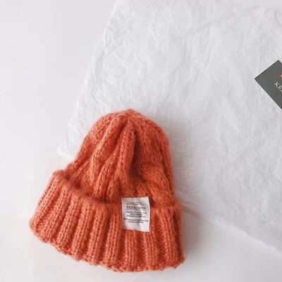 Logo personnalisé Couleur solide Chapeau tricoté japonais pour étudiants d'automne et d'hiver