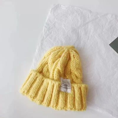 Logo personnalisé Couleur solide Chapeau tricoté japonais pour étudiants d'automne et d'hiver