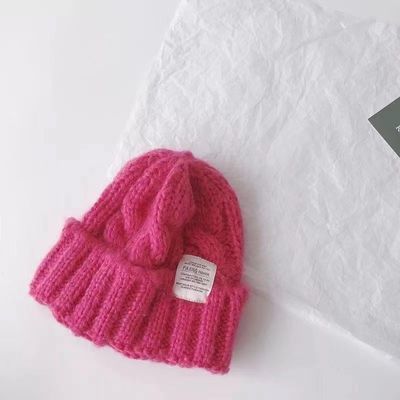 Logo personnalisé Couleur solide Chapeau tricoté japonais pour étudiants d'automne et d'hiver