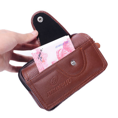 Sac de carte en cuir de vache personnalisé Nouveau style à la mode Carte bancaire de ramassage en haute couche