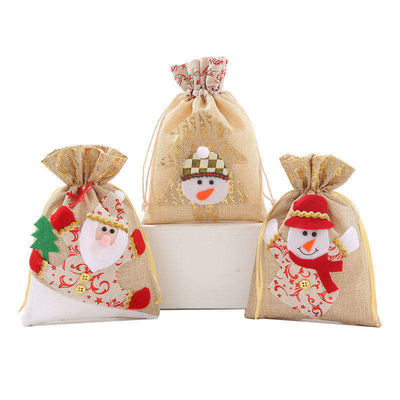 OEM/ODM Accepté Sac à biscuits de Noël en toile de Noël Sac à cadeaux en tissu tricoté