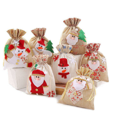 OEM/ODM Accepté Sac à biscuits de Noël en toile de Noël Sac à cadeaux en tissu tricoté