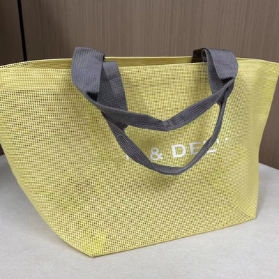 Sacs à mailles de logo personnalisés Sacs à mailles de fil de nylon réutilisables Sacs de magasinage