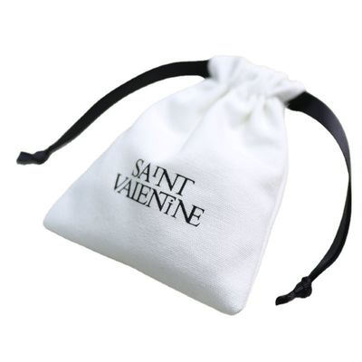 Sac à cordes en coton de couleur personnalisé pour emballage de bijoux personnalisé 100% biologique