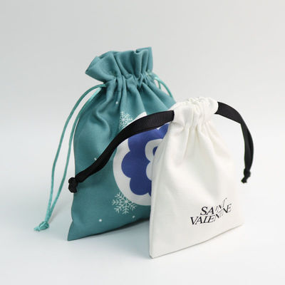 Sac à cordes en coton de couleur personnalisé pour emballage de bijoux personnalisé 100% biologique