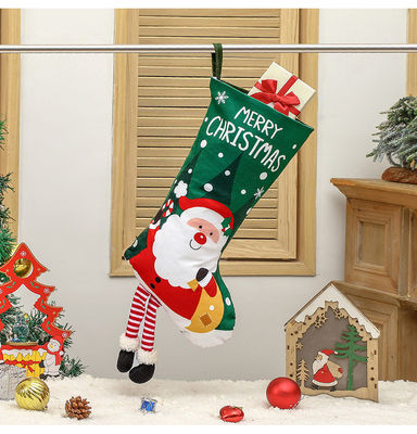 Type de fermeture ouverte Décoration de chaussette de Noël sac cadeau homme de neige pour pendentif cheminée