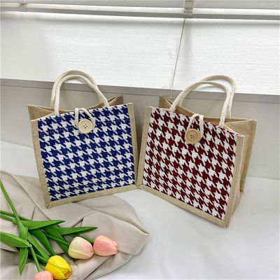 Enveloppe écologique en toile à l'embrayage à faible moq recyclable simple cadeau hessien mini-sacs de jute