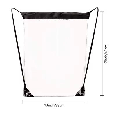 Commercialisation Sac à dos en PVC transparent étanche à l'eau Sac à dos à corde avec conception imprimée sur mesure