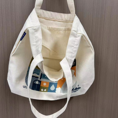 Le dernier style à la mode Logo imprimé sur mesure conception sac de coton avec fermeture à glissière et toile