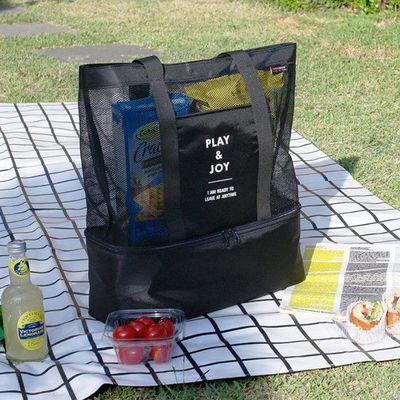 Sac en maille transparente pour femme Conservation de la chaleur à deux couches