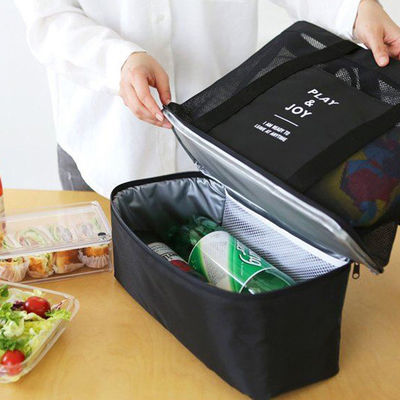 Sac en maille transparente pour femme Conservation de la chaleur à deux couches