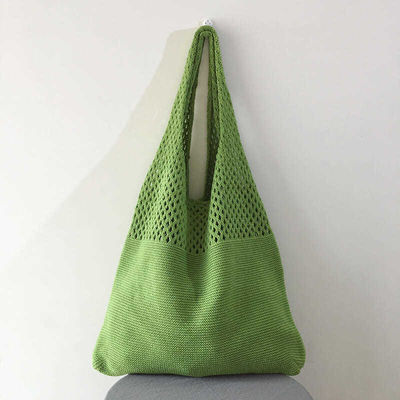 Sac à main pour femmes en tissu tricoté chic rétro pour voyager et sortir