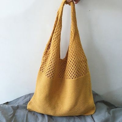 Sac à main pour femmes en tissu tricoté chic rétro pour voyager et sortir