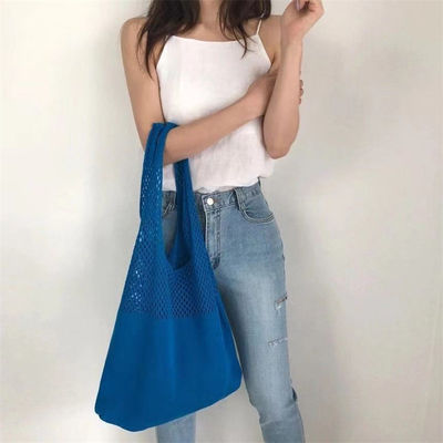 Sac à main pour femmes en tissu tricoté chic rétro pour voyager et sortir