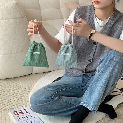 Étiquette tissée de couleur personnalisée Stockage Sac d'emballage en tissu à corde à tirer pour toutes les saisons