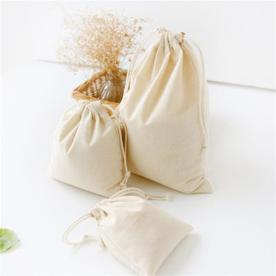 OEM/ODM Accepté Logo personnalisé imprimé Sac à cordes en lin de coton pour cadeau écologique