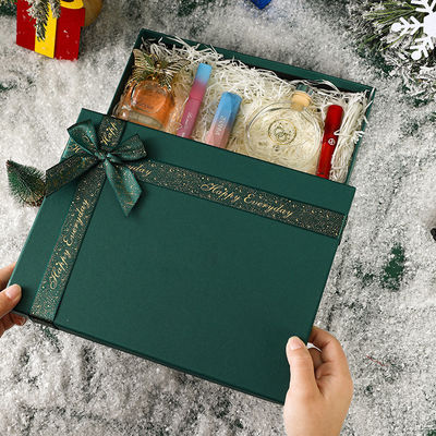 Matériaux recyclés Boîte cadeau de mariée de luxe sur mesure avec ruban et différentes couleurs