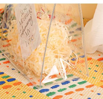 Sac de plage pour femmes de voyage et de sortie Sac de magasinage en PVC transparent avec poignée en cuir
