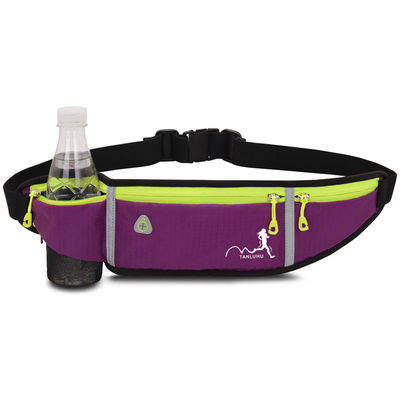 Sport en plein air en nylon course à pied sac de taille étanche téléphone ceinture de taille fitness élastique Fanny Pack