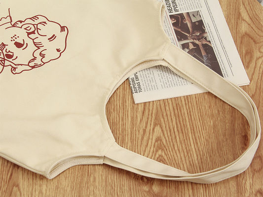 Portrait personnalisé, logo imprimé, gros sac à main en toile pour le shopping et la plage