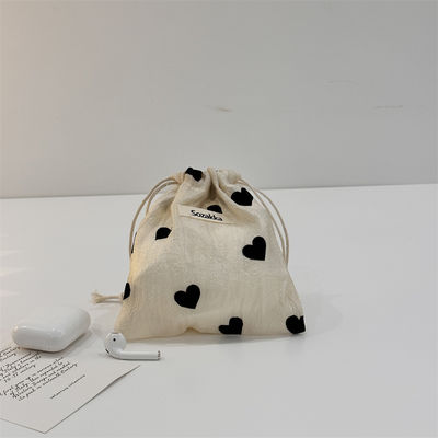 Toutes les saisons Logo personnalisé Imprimé de lin de coton toile de toile Sac à cordes Acceptable OEM/ODM