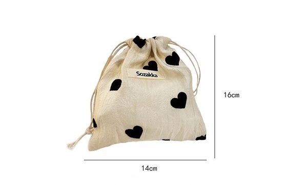 Toutes les saisons Logo personnalisé Imprimé de lin de coton toile de toile Sac à cordes Acceptable OEM/ODM