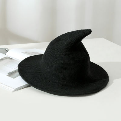 2023 Halloween Party Chapeau de sorcière Unisexe Chapeau à tricot en laine pour un style à la mode et polyvalent