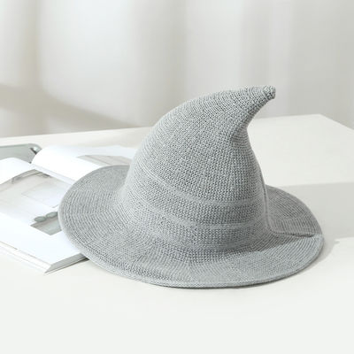 2023 Halloween Party Chapeau de sorcière Unisexe Chapeau à tricot en laine pour un style à la mode et polyvalent