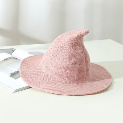 2023 Halloween Party Chapeau de sorcière Unisexe Chapeau à tricot en laine pour un style à la mode et polyvalent