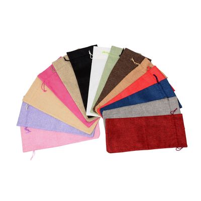 Acceptable OEM/ODM Nature Color Jute Pouch Sac à cordes pour le stockage de chanvre écologique
