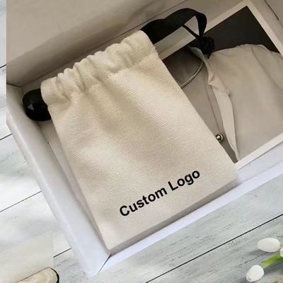 Sacs à bougies en tissu de coton à fond rond écologique pour emballage de bijoux